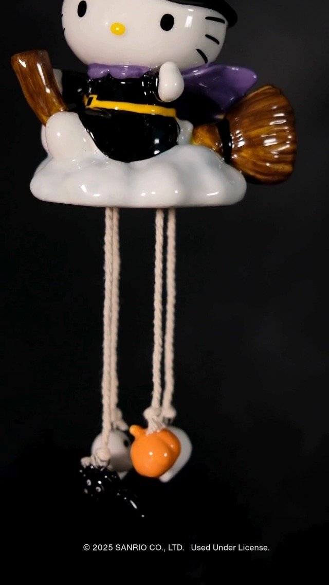 Amazon.com : Blue Sky Clayworks Hello Kitty Witch Charm Wind Chime